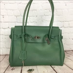 Besso | Green Jelly Birkin style handbag tote